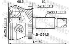 ���� �������� 26x54.6x30 | ����/��� | Febest 2210SOR15A52 2210SOR15A52 ����