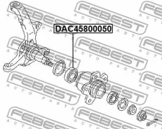 ��������� ��������� 45x80x50 | ����� ����/��� | Febest DAC45800050 DAC45800050 ����