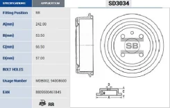 ������� ��������� ������ Sangsin Brake SD3034 SD3034 ����