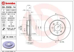 ����. ���� ���. [262x2 09550911 Brembo 09550911 ����