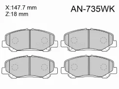 ������� ��������� Akebono AN-735WK, �������� AN735WK ����