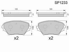 ������� ��������� HI-Q/Sangsin Brake SP1233, �������� SP1233 ����