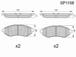 ������� ��������� HI-Q/Sangsin Brake SP1158, �������� SP1158 ����