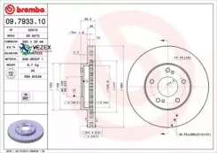 ���� ��������� Standard | ����� | Nissan Maxima / Maxima QX IV (A32) 2.5 V6 24V 02.1995 - 08.2000 Brembo 09793310 09793310 ����