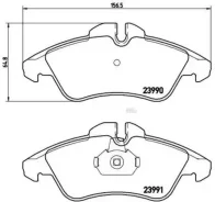 ������� ����. ���. Mercedes Sprinter 2-t/3-t 10/96-, Vito 638/2 9/96-, VW LT 28-35 II 7/96- Brembo P50080 P50080 ����