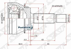 ���� (�������/ �����) Mitsubishi Lancer 02-17 / Bravo 91-99 SAT MI-240A43, �������� MI240A43 ����