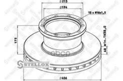   ! . 406/194X48/175 N10-215-M16x1.5 Omn Mb, Setra S210-216 Stellox . 8500708SX 85-00708-Sx 8500708SX 