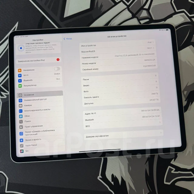 Apple iPad Pro 12.9 2021. 12.9 ������, ������ 256 �� ����