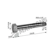 ���� M30x3,5x225/8.8 ������� (��������� ��� ������) Mansons 100.549 100549 ����