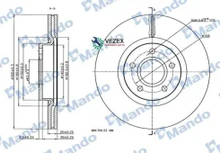 ��������� ���� FORD C-Max 07-/II 10-/Focus II 04-/III 11-/Kuga 08-, Volvo C30 06-/C70 II 06-/S40 II 04-/V50 04- Mando MBC035035 MBC035035 ����