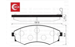 ������� ���������, �������� Hyundai Elantra XD (�� VIN) 2000-2001��. ; Matrix 2001-2002��. ; Sonata 1998-2001��. HSB-GOLD HP0007 HP0007 ����