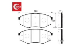 ������� ���������, �������� Hyundai Sonata YF; Sonata LF (��. VIN) 2014-2017��. ; KIA SOUL PS (��. VIN) 2014-2016��. HSB-GOLD HP0041 HP0041 ����