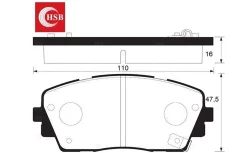 ������� ���������, �������� KIA Picanto TA 2011-2014��. ; Picanto TA_������� (��. VIN) 2015-2017��. HSB-GOLD HP1047 HP1047 ����