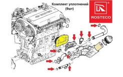 �������� ��������� �������������� (9��) ������� Chevrolet F14D4; F16D4; F18D4; Opel Z18XER Rosteco 21099 21099 ����