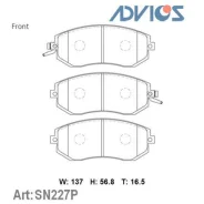 �������� ��������� ������� Advics �������� (F) Subaru XV GP7 (11-17) Advics SN227P SN227P ����