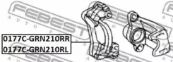 ����� ������� ������ ���������� �������� Toyota LAND Cruiser Prado GRJ12#, �KDJ12#, �RZJ12#, �TRJ12#, �VZJ12# 2002.09-2009.08 [JP] Febest 0177CGRN210R...