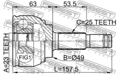 ���� �������� 23X49X25 Nissan Tiida C11 2004.09-2012.06 [JP] C9211-EL00B Febest [0210C11] 0210C11 ����