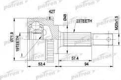 ���� ������ �-�� 23x48x19 ABS:42T Nissan: Micra 92-03 PCV1197 ����