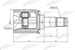 ���� ���������� ����� 24x50x27 Toyota Camry ACV30/MCV30 01-06 PCV1427 ����