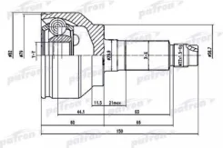 ���� �������� 28x58.5x24 Mazda 3 BK BL 03-, Mazda 5 CR 05-10 PCV1529 ����