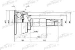 ���� �������� 25x49x29 Nissan Micra March K12 02- PCV1535 ����