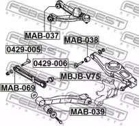 ���� � ������������ Mitsubishi Pajero III/Montero V65W/V75W 2000-2006 0429-006 Febest 0429006 0429006 ����