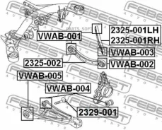 ����������� ������� �������� ������ VW Touareg I/II 7L# 7P# 03/01- Audi Q7 06/03-15/08 Porsche Cayene I/II 02/09- + ���������� ���� � ������ Febest VW...