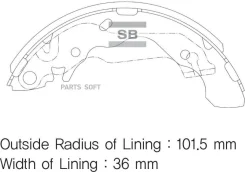 ������� ��������� ���. Hyundai Coupe 1.6/2.0 96-02/Lantra 1.5-2.0 90- (203x39) SA062 Sangsin Brake SA062 SA062 ����