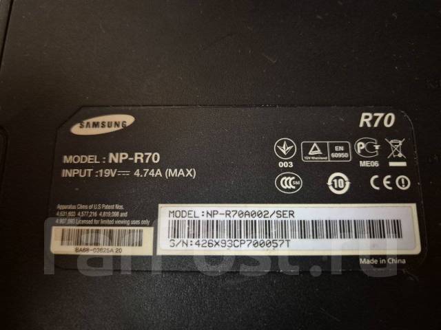 Ноутбук Samsung NP-R70, 15.4