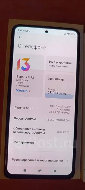 Xiaomi Redmi Note 10 Pro. �/�, 128 ��, ������, 4G LTE, Dual-SIM, ����������, NFC ����