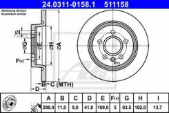 .  . [280x11] 5 . FORD Focus/C-MAX 1.8-2.0 10.03-, Volvo C30/C70/S40/V50 1.6-2.4 01.04- 24031101581 