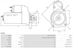 ������� Toyota Crown 83-07 / Mark II 84-04 (1 kW/ Z=9) S6195 ����