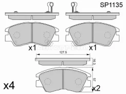 ������� ��������� HI-Q/Sangsin Brake SP1135, �������� SP1135 ����