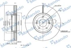 ���� ��������� �������� Hyundai Santa Fe II 06-12 /Vent D=321mm MBC030187 ����