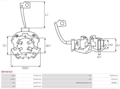 �������� ���� Toyota Caldina (T190, T210) 92-02 / Camry Japan 90-98 SBH6032S ����