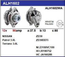 ��������� Nissan ZD30 Patrol GR 3.0 DTi (Y61)[ZD30DDTi] 05.2000-, 90A MH Motorherz ALH1602WA ����