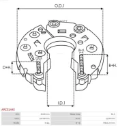 ������� ���� Hyundai Elantra 06-16 / Solaris 10-17 ARC3144S ����