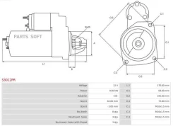 ������� LADA Largus 12-21 / Nissan Almera 12-19 (0,85 kW/ Z=8/ ������ Valeo) S3012PR ����