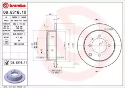���� ��������� ��� Mitsubishi Galant E5/7/8A/Lancer CS Brembo 08831611 08831611 ����
