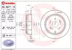 ���� ��������� ��� Honda CR-V RE5 07-/Stepwgn RP 15- Brembo 08A87111 08A87111 ����
