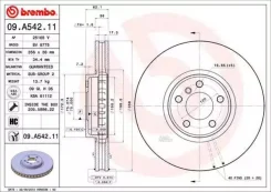 ���� ����. ���. ����. [356x36] 5 ���. BMW X5 4.4/4.6 2/02-; Brembo 09A54211 09A54211 ����
