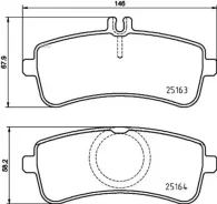 ������� ��������� FR Mercedes C-Class W205/S-Class W222 Brembo P50132, ������ �������� P50132 ����