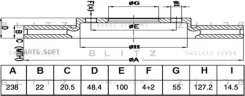 ���� ��������� �������� Toyota AE100/104/109/114 Blitz BS0531 BS0531 ����