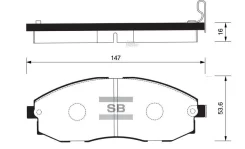 ������� ��������� ����� Hyundai H1/Starex 97-06/Porter 96-04 Sangsin Brake SP1099 SP1099 ����