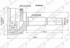 ���� �������� Nissan Sunny/Sentra B15/AD/Wingroad Y11/Bluebird Sylphy/Hyundai G10 QG13/15 98- ABS SAT NI60A42 NI60A42 ����