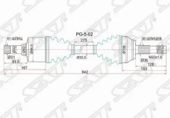������ � ����� FR LH Peugeot Boxer III 06-/Citroen Jumper III 06-/FIAT Ducato III 06- SAT PG502, �����/������ �������� PG502 ����