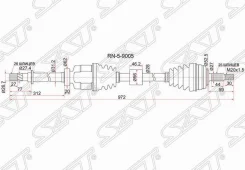 ������ � ����� FR RH Renault Duster 10- 1.6 ������ 2WD JR5 ���� SAT RN59005, ������ �������� RN59005 ����