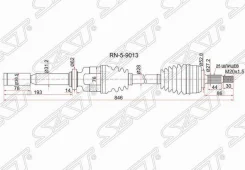 ������ � ����� FR RH Renault Fluence 10- 1.6 A��� SAT RN59013, ������ �������� RN59013 ����