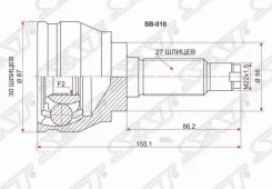 ���� �������� Subaru Impreza GC#/GF#/Legacy EJ15/EJ16/EJ18/EJ20 94-02 SAT SB010 SB010 ����