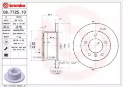 ���� ����. ���. [272x16] 5 ���. Brembo 08772510 08772510 ����